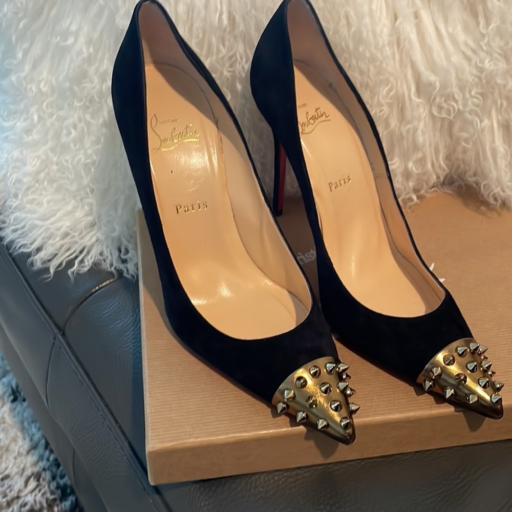 Christian Louboutin Black and Red High Heels